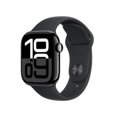Apple Watch Series 10 GPS 42mm Jet Black Aluminium Case with Black Sport Band - S/M MWWE3 EU
