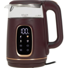 Adler Kettle 1.7 l LED display, temperature control AD 1305 burgundy