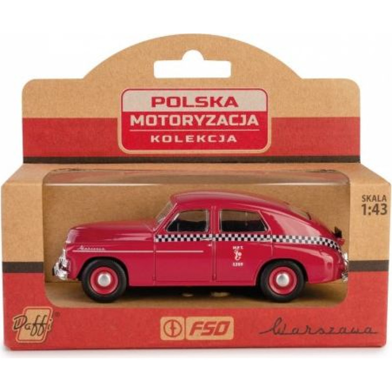 Daffi PRL vehicle Warszawa M20 taxi cherry