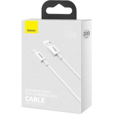 Baseus Type-C Superior series fast charging data cable 66W (11V/6A) 2m White (CATYS-A02)