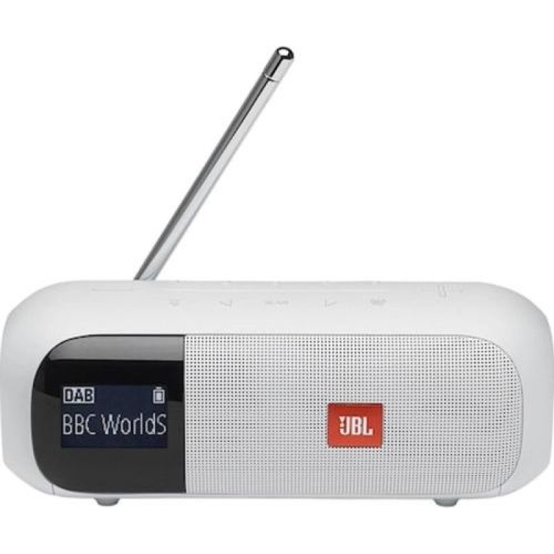 JBL Tuner 2 Portable Bluetooth Speaker with FM/DAB/DAB+ White EU