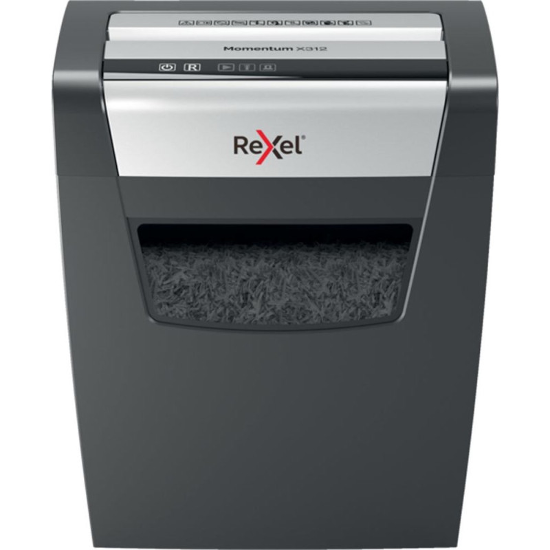 Rexel Momentum X410 paper shredder Particle-cut shredding Black, Grey
