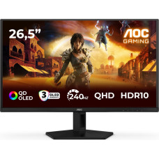 AOC G4 Q27G41ZDF computer monitor 67.3 cm (26.5") 2560 x 1440 pixels Quad HD QD-OLED Black, Red