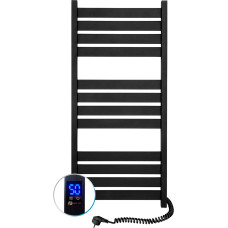 Navin Electric towel warmer Largo 500*1200 Sensor, right-hand version, black, 12-244053-5012.