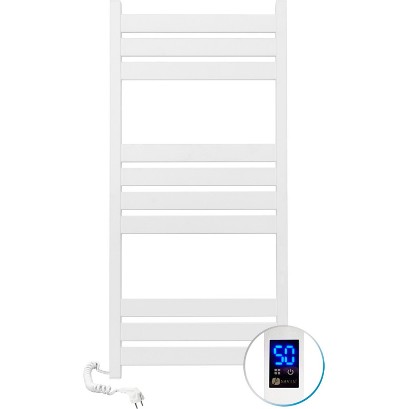 Navin Electric towel warmer Largo 500*1000 Sensor, left-hand version, white, 12-844153-5010.