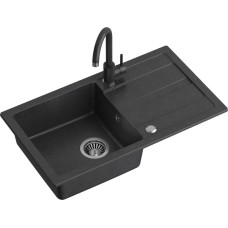 Quadron Sink with mixer tap GO MAX, TQ7744GMCZ, black.