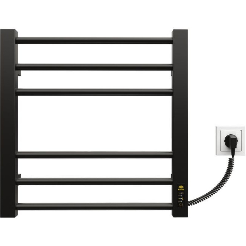 Kosser Towel warmer Step 500x500/6 ER, black, with timer.