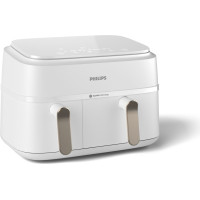 Philips 3000 series NA353/10 fryer Double 9 L Stand-alone 2750 W Hot air fryer Silver, White
