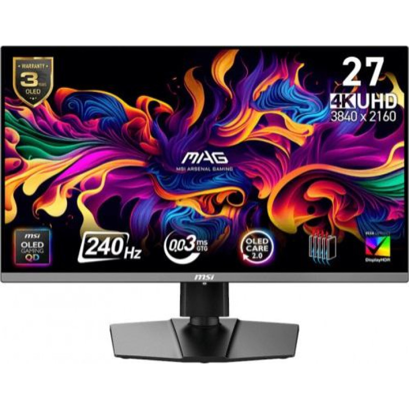 MSI Monitor MAG 272UP QD-OLED X24/26.5/LED/Flat/QD-OLED/UHD/240Hz/Black