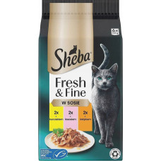 Sheba Fresh & Fine Mini Fish Dishes in Sauce 6 x 50g