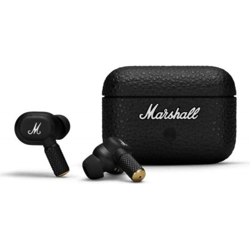 Marshall Motif II TWS Bluetooth Wireless In-Ear Headphones BT 5.3, Active Noise Cancelling, Qi Wireless Charging, IPX5, Black EU