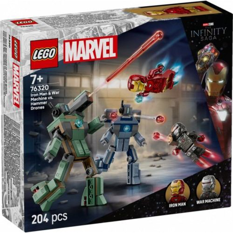 Lego Iron Man & War Machine vs. Hammer Drones
