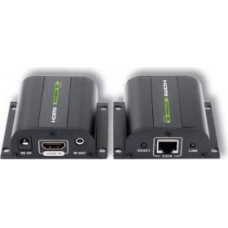 Techly HDMI Extender on Cat.5e/6/6a/7 twisted pair cable, with IR receiver, black