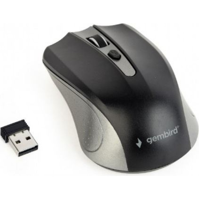 Gembird Wireless optical mouse spacegrey-black