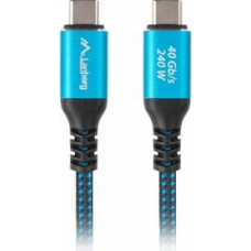 Lanberg Cable USB-C M/M USB4 0,5m 240W 8K 60Hz Black-blue