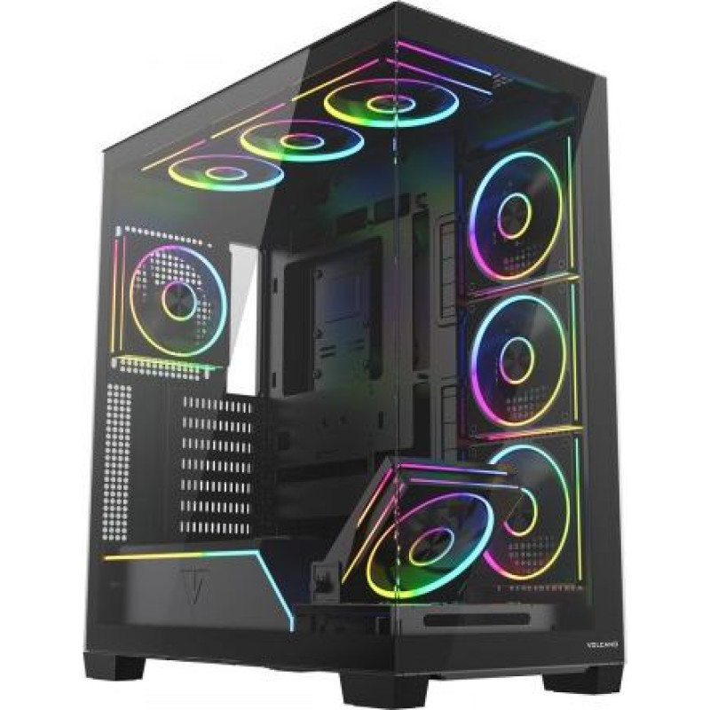 Modecom Case PC VOLCANO STELLAR PLUS ARGB MIDI 8F Black