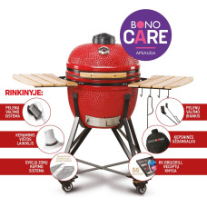 Kamado Grill BONO MEDIA, red