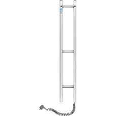 Navin Electric towel warmer Siluet Quadro, right-hand version, 160*1000, 10-017050-0110.