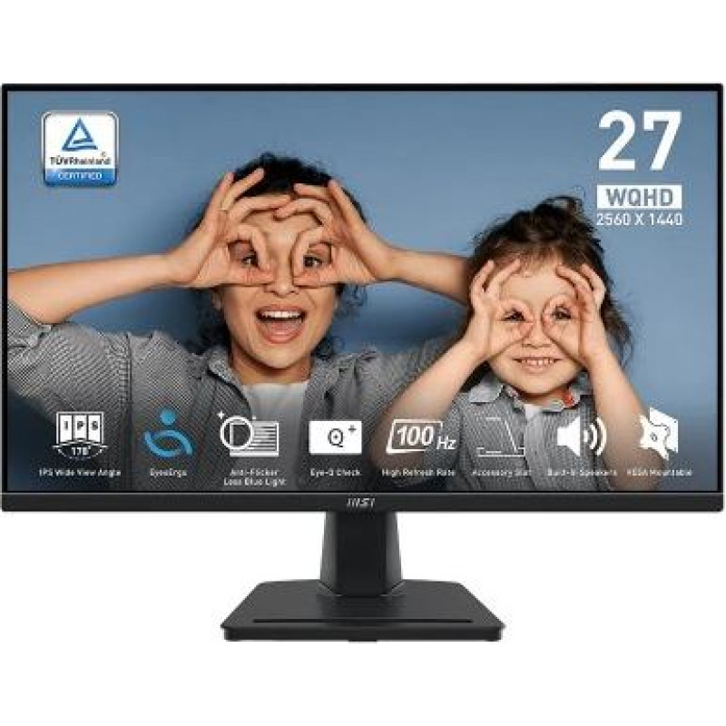 MSI Monitor PRO MP275Q 27 inches/LED/QHD/FLAT/100Hz/Black