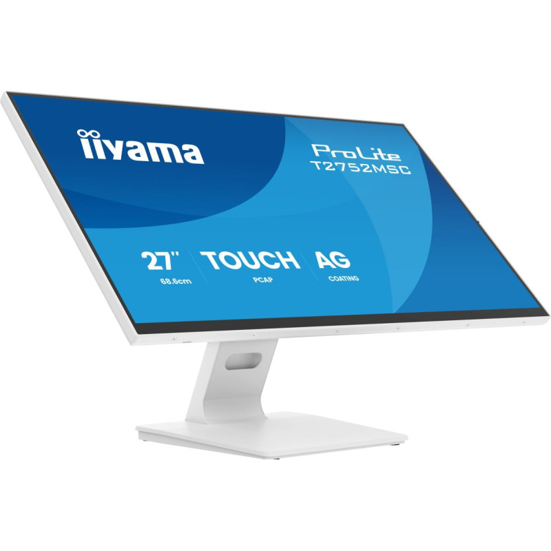 Iiyama Monitor iiyama ProLite T2752MSC-W1AG monitor komputerowy 68,6 cm (27'') 1920 x 1080 px Full HD LCD Ekran dotykowy Biały