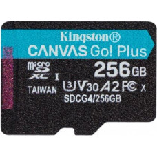 Kingston Memory card microSD 256GB Canvas Go! Plus 200MB/s A2 U3 V30