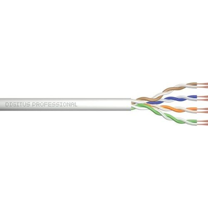 Digitus Cable teleinformatic, installation, U/UTP cat.5e 4x2xAWG24/1, wire, copper, PVC, 305m, gray