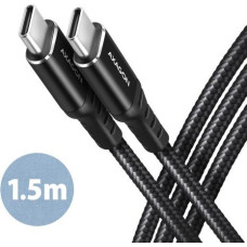 Axagon BUCM-CM15AB cable PD 60 W USB-C USB-C, 1.5m