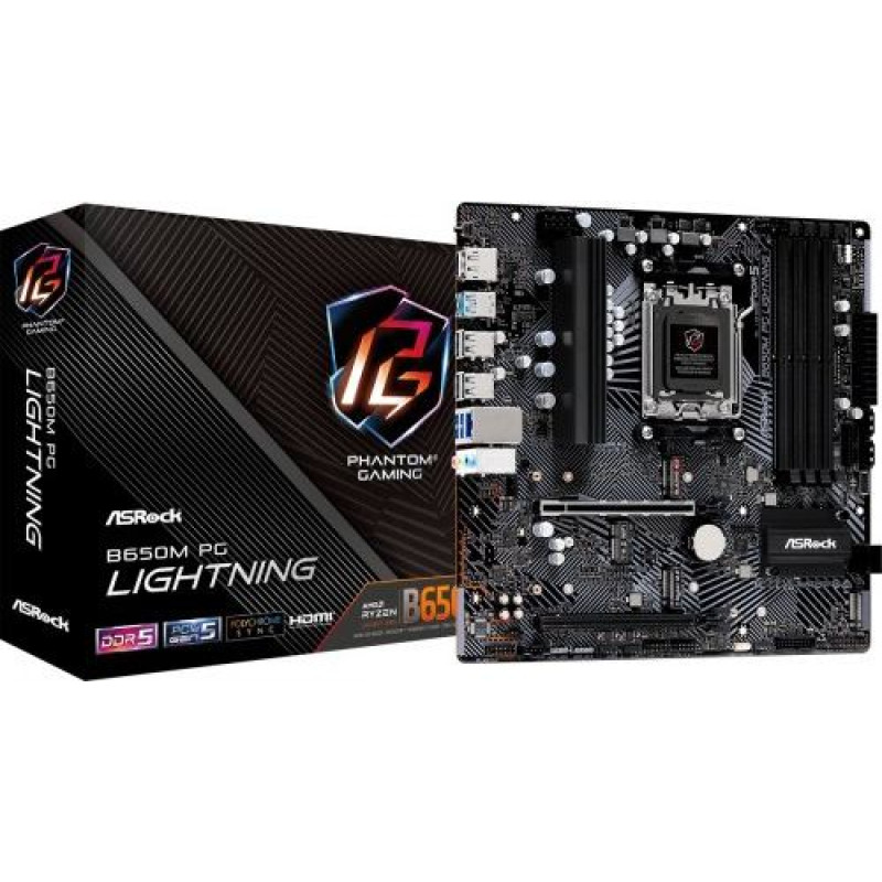 Asrock B650M PG LIGHTNING AM5 4DDR5 HDMI/DP mATX