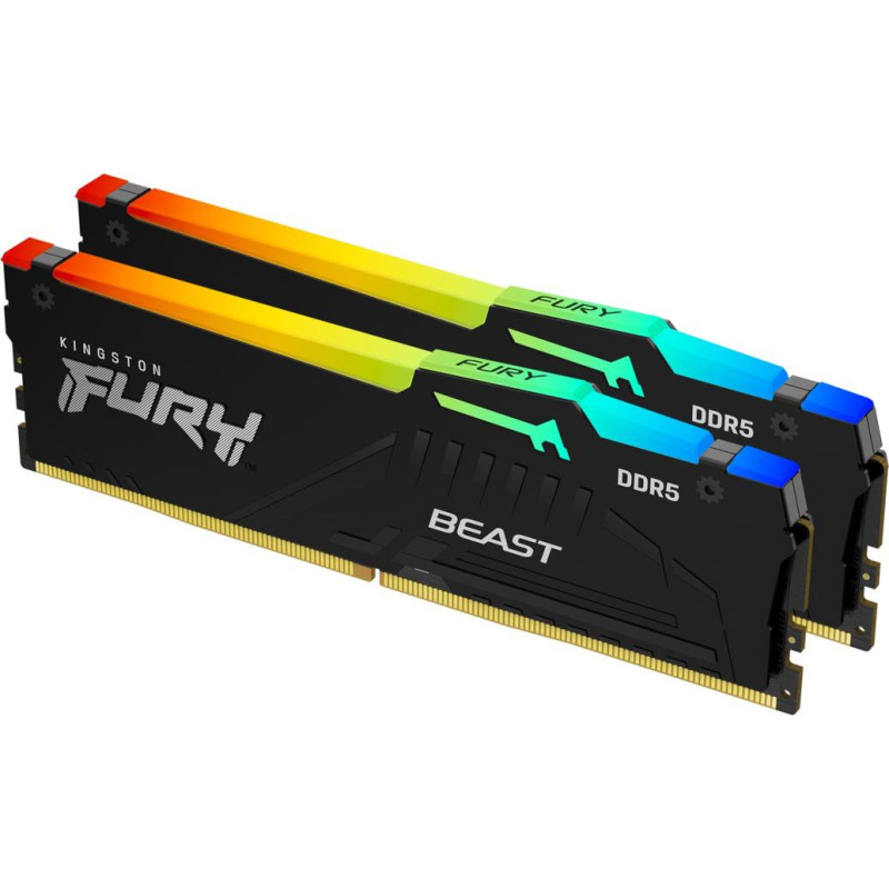 Kingston Technology FURY Beast 128GB 5600MT/s DDR5 CL40 DIMM (Kit of 2) RGB