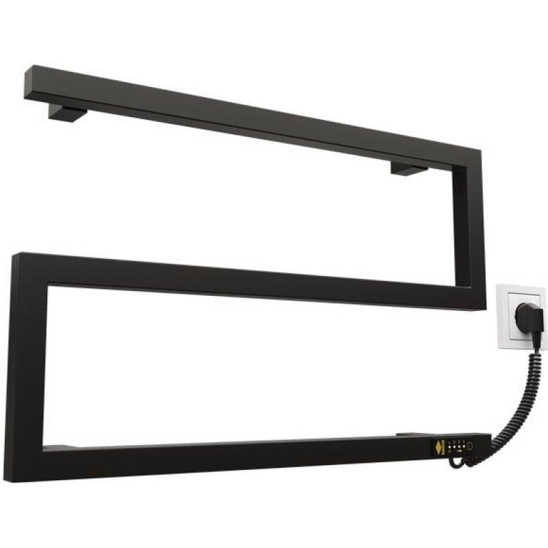 Kosser Electric towel warmer Zeta 350x550 ER, with timer, black (cable on the right)