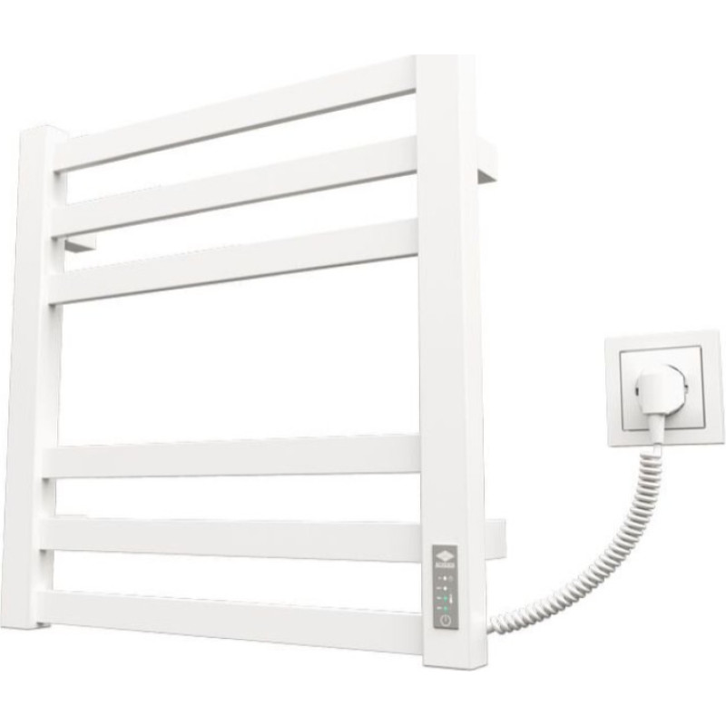 Kosser Towel warmer Gerda 500x500/6 ER with timer, white.
