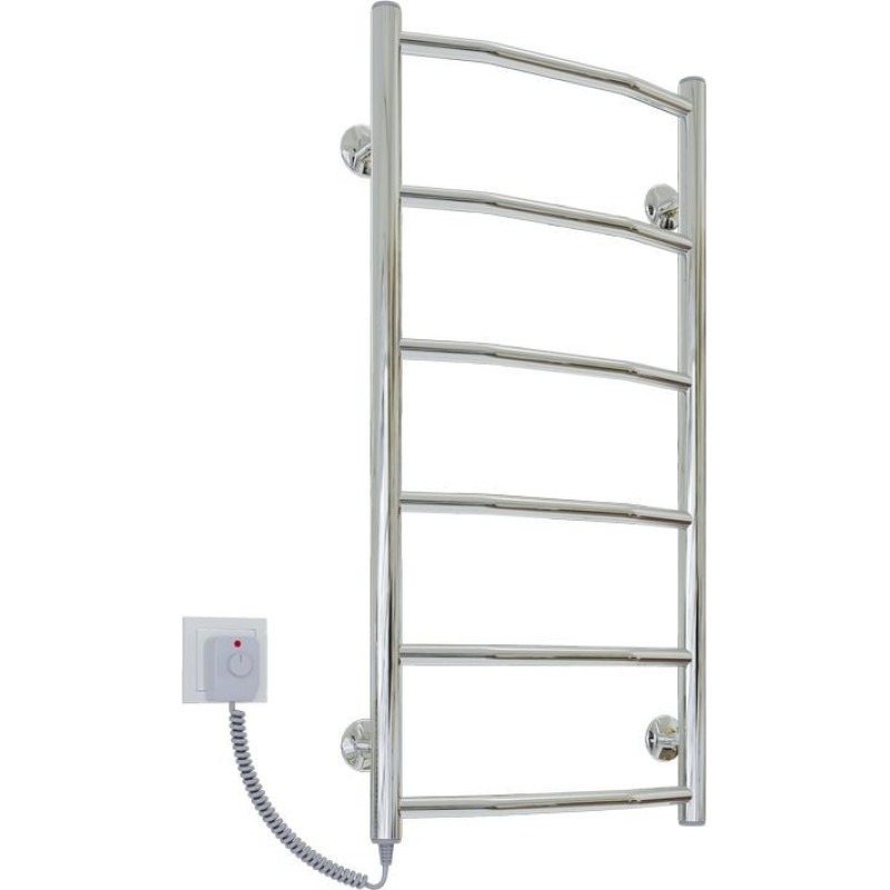 Kosser Electric towel warmer, trapezoid shape, 800x400/6 EL, adjustable (cable on the left).