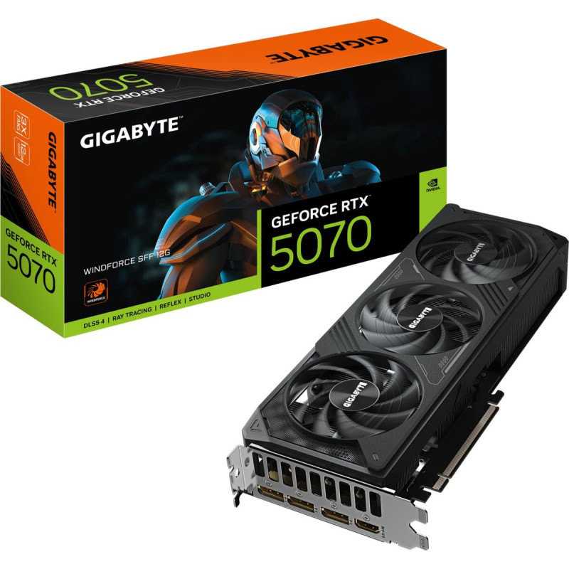 Gigabyte Karta graficzna Gigabyte GeForce RTX 5070 Windforce SFF 12GB GDDR7 DLSS4 (GV-N5070WF3-12GD)