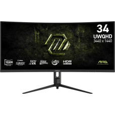 MSI Monitor MSI MAG 342CQRFDE E20 - LED-Monitor - Gaming - zakrzywiony - 86.4 cm (34'') - 3440 x 1440 UWQHD @ 200 Hz - szybki VA - 300 cd/m2 - 3500:1 - 1 ms - 2xHDMI, DisplayPort