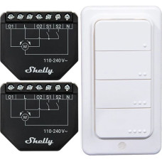 Shelly Set of 2 Blind/curtain WiFi controllers Shelly Shutter + BLU RC Button 4
