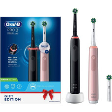Braun Oral-B Pro 3 3900N Gift Edition Adult Rotating-oscillating toothbrush Black, Pink
