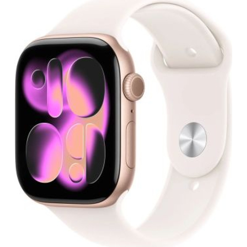 Apple Watch Series 11 (2025) GPS 46mm Rose Gold Alu Case, Light Blush Sport Band M/L EU MEV74