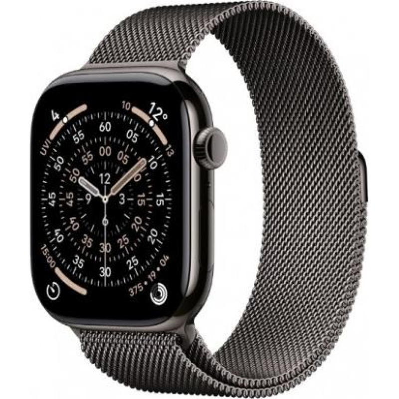 Apple Watch Series 11&nbsp;GPS + Cellular 42mm&nbsp;Slate Titanium Case with Slate Milanese Loop