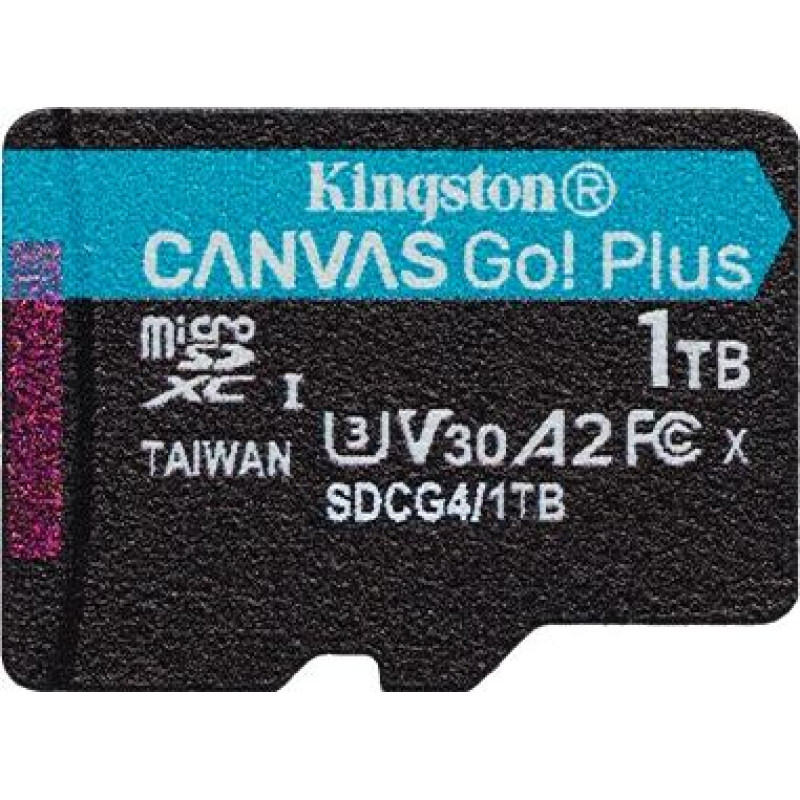 Kingston Memory card microSD 1TB Canvas Go! Plus 200MB/s A2 U3 V30