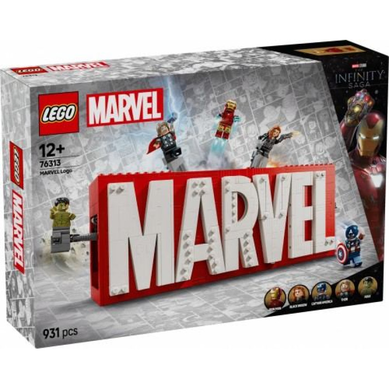 Lego Blocks Super Heroes 76313 MARVEL Logo & Minifigures