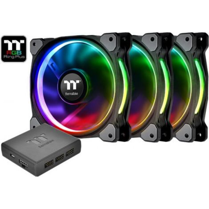 Thermaltake Riing 12 RGB Plus TT Premium Edition 3 Pack (3x120mm, 500-1500 RPM)