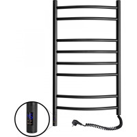 Navin Electric towel warmer Kamelia 480*800 Sensor with timer, right-hand version, black, 12-207033-4880.