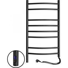 Navin Electric towel warmer Kamelia 480*800 Sensor with timer, right-hand version, black, 12-207033-4880.