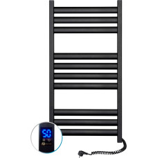 Navin Electric towel warmer Ellipse 500*1000 Sensor, right-hand version, black, 12-245053-5010.