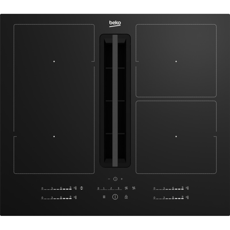 Beko Induction hob with integrated extractor hood HIXI 64700 UF
