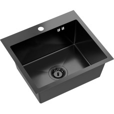 Quadron Faucet, LUKE 100, ZH5045PVDBLM, black metal.