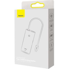 Baseus HUB Lite Series 5-in-1 Multifunctional (Type-C to 2x USB 3.0 / Type-C / HDMI 1.4 / SD/TF) White (WKQX050102)