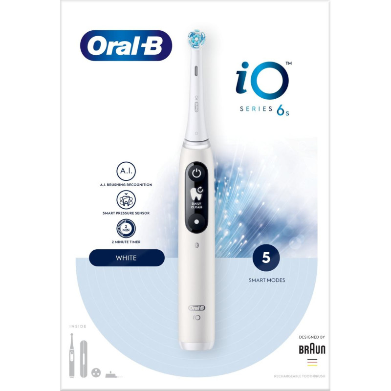 Oral-B Electric toothbrush, iO6 Series, white, 4210201438069