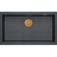 Quadron Virtuvės plautuvė Quadron Logan 110, HQD7644U8_PVDC1_I, juodas deimantas