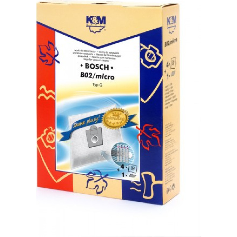 K&M Vacuum bags 4 pcs. 1 filter B02/micro